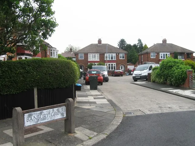 Banbury Grove, a cul-de-sac of brick houses in Kader, Middlesbrough