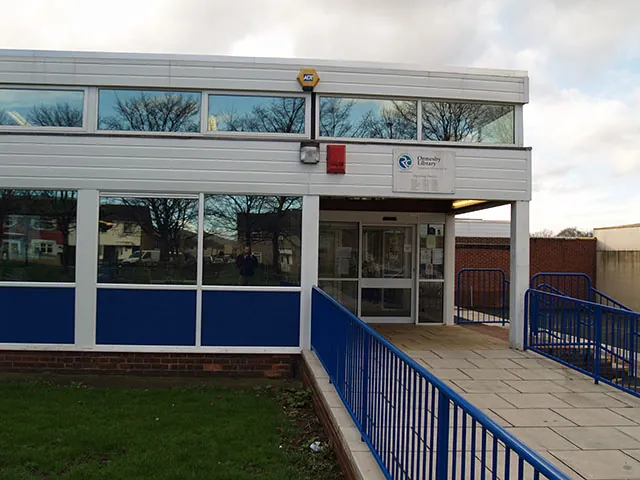 Ormesby Library, a modern single-storey building in Ormesby